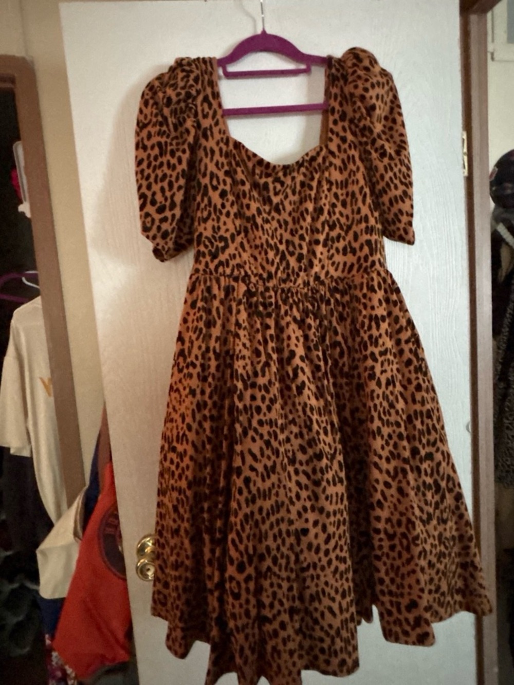 torrid Leopard Print Puff Sleeve Dress - Brown and Black